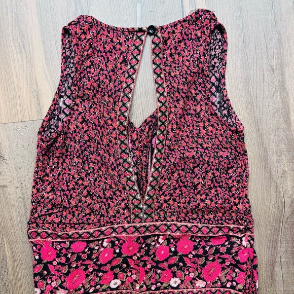 Free People Floral Boho Jumpsuit Cullotte Cut size XS - Picture 5 of 7